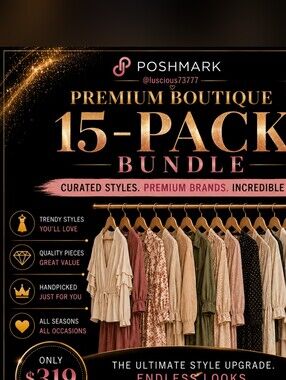 15 Premium Boutique Clothing Bundle | Curated Women's Styles | Mystery Box |
